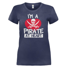 Load image into Gallery viewer, I'm a Pirate At Heart - T Shirt - I_M_A_PIRATE_AT_HEART-_Ladies_-_Navy