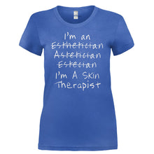 Load image into Gallery viewer, I'm a Skin Therapist - T Shirt - I_M_A_SKIN_THERAPIST-_Ladies_-_Royal