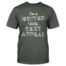 Load image into Gallery viewer, I'm A Writer With Text Appeal - T Shirt - I_M_A_WRITER_WITH_TEXT_APPEAL_-_Men_-_charcoal