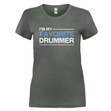 Load image into Gallery viewer, I'm My Favorite Drummer - T Shirt - I_M_MY_FAVORITE_DRUMMER_-_Ladies_-_charcoal
