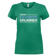 Load image into Gallery viewer, I'm My Favorite Drummer - T Shirt - I_M_MY_FAVORITE_DRUMMER_-_Ladies_-_kellygreen
