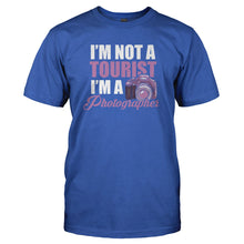 Load image into Gallery viewer, I'm Not A Tourist. I'm A Photographer - T Shirt - I_M_NOT_A_TOURIST_I_M_A_PHOTOGRAPHER_-_Men_-_royalblue