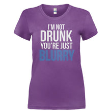 Load image into Gallery viewer, I'm Not Drunk, You're Just Blurry - T Shirt - I_M_NOT_DRUNK_YOU_RE_JUST_BLURRY-_Ladies_-_Purple