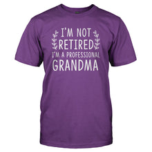 Load image into Gallery viewer, I'm Not Retired I'm a Professional Grandma - T Shirt - I_M_NOT_RETIRED_I_M_A_PROFESSIONAL_GRANDMA_-_Men_-_purple
