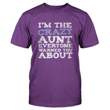 Load image into Gallery viewer, I'm The Crazy Aunt - T Shirt - I_M_THE_CRAZY_AUNT-_Men_-_Purple