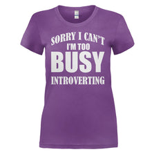 Load image into Gallery viewer, I'm Too Busy Introverting - T Shirt - I_M_TOO_BUSY_INTROVERTING-_Ladies_-_Purple