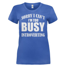 Load image into Gallery viewer, I'm Too Busy Introverting - T Shirt - I_M_TOO_BUSY_INTROVERTING-_Ladies_-_Royal