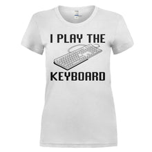 Load image into Gallery viewer, I play the keyboard - T Shirt - I_PLAY_THE_KEYBOARD_-_Ladies_-_white