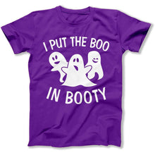 Load image into Gallery viewer, I Put The Boo in Booty - T Shirt - I_PUT_THE_BOO_IN_BOOTY_-_mens_-_purple