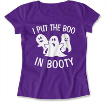 Load image into Gallery viewer, I Put The Boo in Booty - T Shirt - I_PUT_THE_BOO_IN_BOOTY_-_womens_-_purple