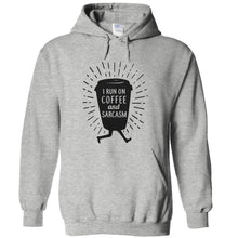 Load image into Gallery viewer, I Run On Coffee and Sarcasm - T Shirt - I_Run_On_Coffee_and_Sarcasm_-_hoodies_-_heathergrey