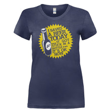 Load image into Gallery viewer, I Saved A Beer Today - T Shirt - I_SAVED_A_BEER_TODAY-_Ladies_-_Navy