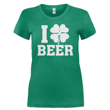 Load image into Gallery viewer, I Shamrock Beer - T Shirt - I_SHAMROCK_BEER-_Ladies_-_Kelly_Green