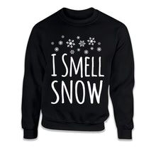 Load image into Gallery viewer, I Smell Snow - T Shirt - I_Smell_Snow_crewneck_black