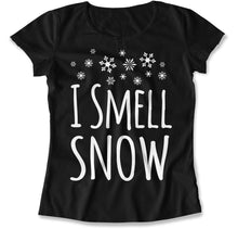 Load image into Gallery viewer, I Smell Snow - T Shirt - I_Smell_Snow_women_black