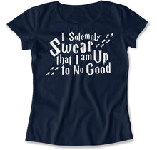 Load image into Gallery viewer, I Solemnly Swear That I'm Up To No Good - T Shirt - I_Solemnly_Swear_That_I_m_Up_To_No_Good_women_navy