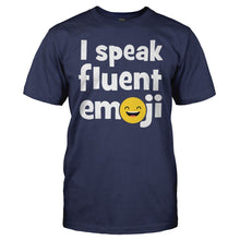 Load image into Gallery viewer, I Speak Fluent Emoji - T Shirt - I_Speak_Fluent_Emoji_men_navy