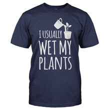 Load image into Gallery viewer, I Usually Wet My Plants - T Shirt - I_USUALLY_WET_MY_PLANTS_-_men_-_navyblue