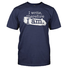 Load image into Gallery viewer, I Write, Therefore I Am. - T Shirt - I_WRITE_THEREFORE_I_AM_-_Men_-_navyblue