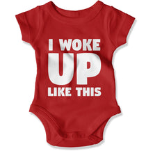 Load image into Gallery viewer, I Woke Up Like This - Baby Bodysuit - I_Woke_Up_Like_This_-_Baby_One-Piece_red