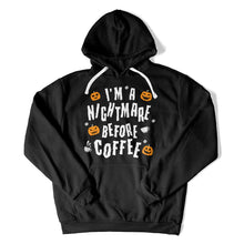 Load image into Gallery viewer, I'm A Nightmare Before Coffee - T Shirt - I_m_A_Nightmare_Before_Coffee_hoodie_black