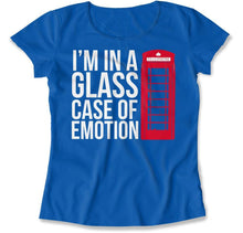 Load image into Gallery viewer, I'm In A Glass Case Of Emotion - T Shirt - I_m_In_A_Glass_Case_Of_Emotion_women_royal