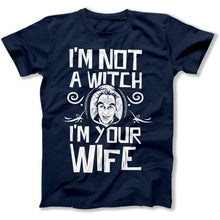 Load image into Gallery viewer, I'm Not a Witch. I'm Your Wife - T Shirt - I_m_Not_a_Witch_men_navy