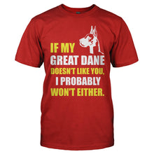 Load image into Gallery viewer, If My Great Dane Doesn't Like You - T Shirt - If_My_Great_Dane_Doesn_t_Like_You_men_red