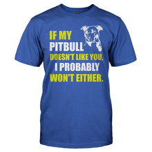 Load image into Gallery viewer, If My Pit Bull Doesn't Like You - T Shirt - If_My_Pit_Bull_Doesn_t_Like_You_men_royal
