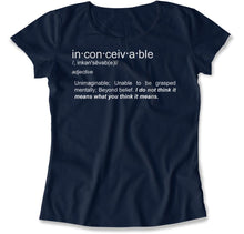 Load image into Gallery viewer, Inconceivable - T Shirt - Inconceivable_women_navy