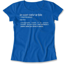 Load image into Gallery viewer, Inconceivable - T Shirt - Inconceivable_women_royal