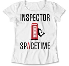Load image into Gallery viewer, Inspector Spacetime - T Shirt - Inspector_Spacetime_women_white