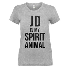 Load image into Gallery viewer, JD Is My Spirit Animal - T Shirt - JD-IS-MY-SPIRIT-ANIMAL---womens-grey