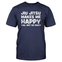 Load image into Gallery viewer, Jiu Jitsu Makes Me Happy - T Shirt - JIU_JITSU_MAKES_ME_HAPPY_-_Men_-_navyblue