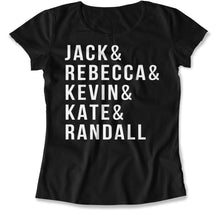 Load image into Gallery viewer, Jack &amp; Rebecca &amp; Kevin &amp; Kate &amp; Randall - T Shirt - Jack_women_black