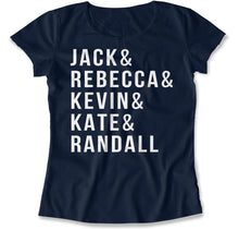 Load image into Gallery viewer, Jack &amp; Rebecca &amp; Kevin &amp; Kate &amp; Randall - T Shirt - Jack_women_navy