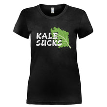 Load image into Gallery viewer, Kale Sucks - T Shirt - KALE_SUCKS-_Ladies_-_Black