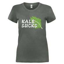 Load image into Gallery viewer, Kale Sucks - T Shirt - KALE_SUCKS-_Ladies_-_Charcoal