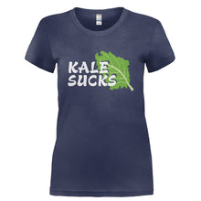 Load image into Gallery viewer, Kale Sucks - T Shirt - KALE_SUCKS-_Ladies_-_Navy