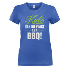 Load image into Gallery viewer, Kale Has No Place At A BBQ! - T Shirt - Kale-Has-No-Place-At-A-BBQ_---ladies---Royal-Blue