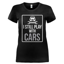 Load image into Gallery viewer, I Still Play With Cars - T Shirt - Ladies_-_Black_5041118d-79c8-41d5-b1f2-8f5426996ed7