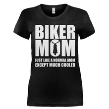 Load image into Gallery viewer, Biker Mom - T Shirt - Ladies_-_Black_6830e327-9a56-4f87-9462-b5795e2698d2