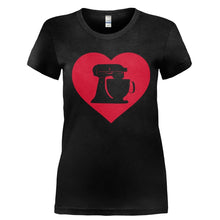 Load image into Gallery viewer, Baking Love - T Shirt - Ladies_-_Black_c3b632fe-9692-418c-a73a-65e8a722847b