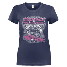 Load image into Gallery viewer, Girls Made Perfect - Motorcycles - T Shirt - Ladies_-_Navy_4aefcc06-35d9-4a0e-9b31-e85261744274