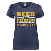 Load image into Gallery viewer, Beer &amp; Fishing. What Else Is There? - T Shirt - Ladies_-_Navy_c6ce17e7-7e04-47d2-90db-d6d68f72267a