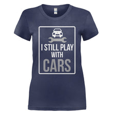 Load image into Gallery viewer, I Still Play With Cars - T Shirt - Ladies_-_Navy_ce194d4d-a745-4900-a169-eb5dee1db106