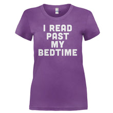 Load image into Gallery viewer, I Read Past My Bedtime - T Shirt - Ladies_-_Purple_0a71cb26-4a8f-4adf-bb74-1abbdcf058c3