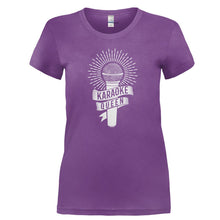 Load image into Gallery viewer, Karaoke Queen - T Shirt - Ladies_-_Purple_47163d67-2f14-4510-9f3e-62ba94c1f131