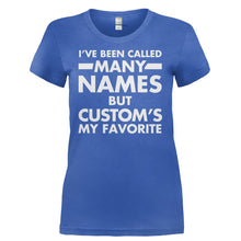 Load image into Gallery viewer, I've Been Called Many Names, But (custom's) My Favorite - Personalized - T Shirt - Ladies_-_Royal_0250ffa8-b12a-4afa-b53d-6736c3f2448d