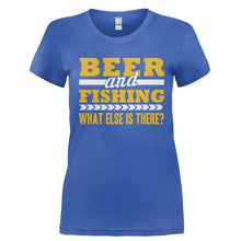 Load image into Gallery viewer, Beer &amp; Fishing. What Else Is There? - T Shirt - Ladies_-_Royal_0d294afc-43ed-4e76-9b3e-8e60516cfe64